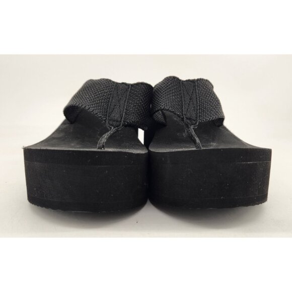 No Boundaries Womens Size 7 Chunky Y2K Inspired Platform Flip Flop Sandals Black - Picture 2 of 11